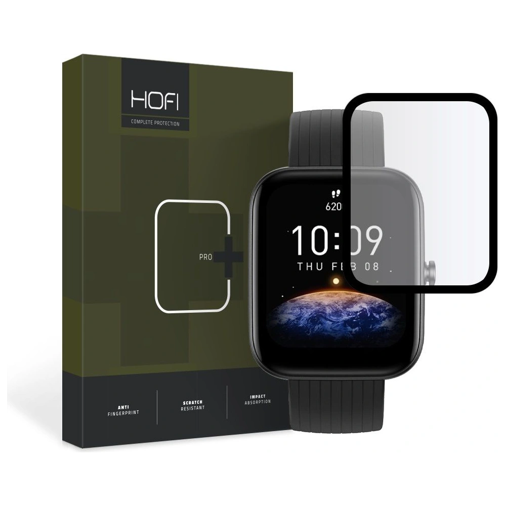 Hurtownia GSM - Szkło hybrydowe Hofi Hybrid Pro+ Amazfit Bip 3/3 Pro Black - HOFI251BLK - {ean13} - Hurt
