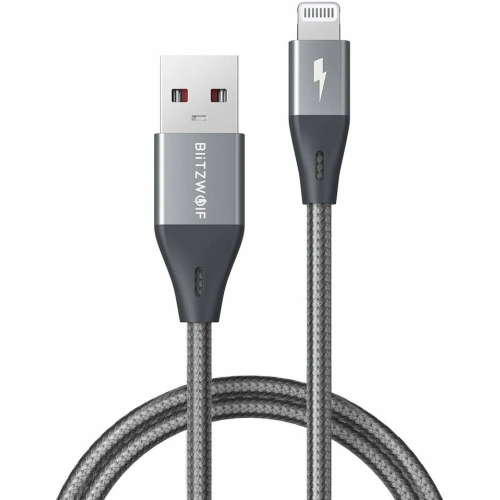 Kabel Lightning BlitzWolf BW-MF9 Pro, MFI, 2.4A, 0.9m (czarny)