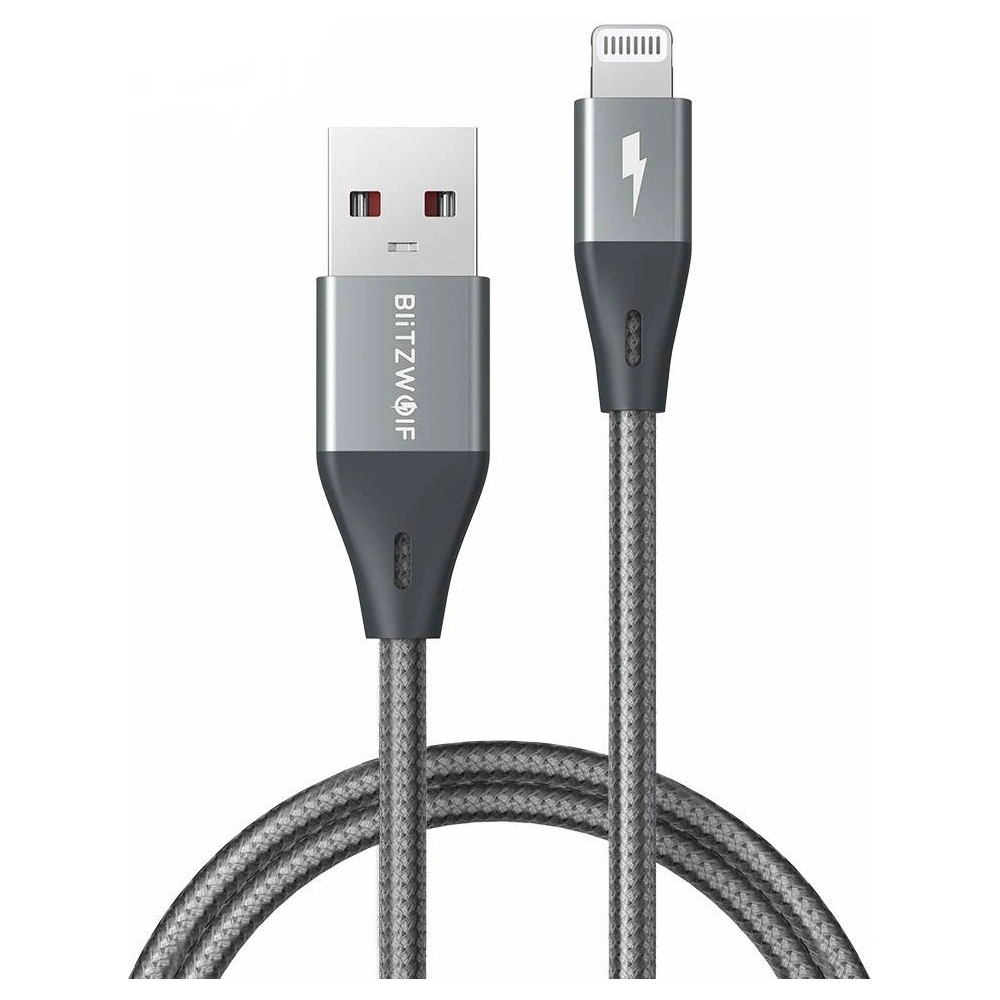 Hurtownia GSM - Kabel Lightning BlitzWolf BW-MF9 Pro, MFI, 2.4A, 0.9m (czarny) - BLZ485BLK - {ean13} - Hurt