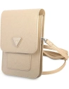 Torebka Guess GUWBSATMLG beżowy/beige Saffiano Triangle