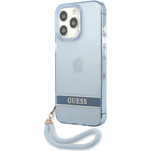 Etui Guess GUHCP13LHTSGSB Apple iPhone 13 Pro niebieski/blue hardcase Translucent Stap