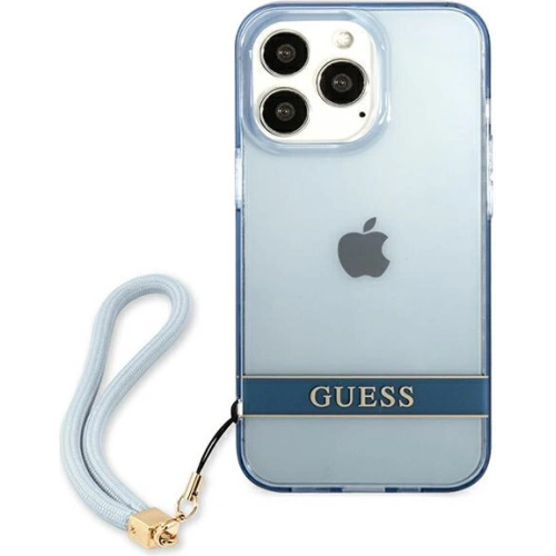 Etui Guess GUHCP13LHTSGSB Apple iPhone 13 Pro niebieski/blue hardcase Translucent Stap