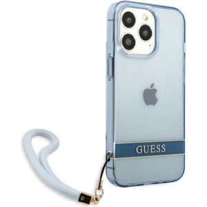 Etui Guess GUHCP13LHTSGSB Apple iPhone 13 Pro niebieski/blue hardcase Translucent Stap