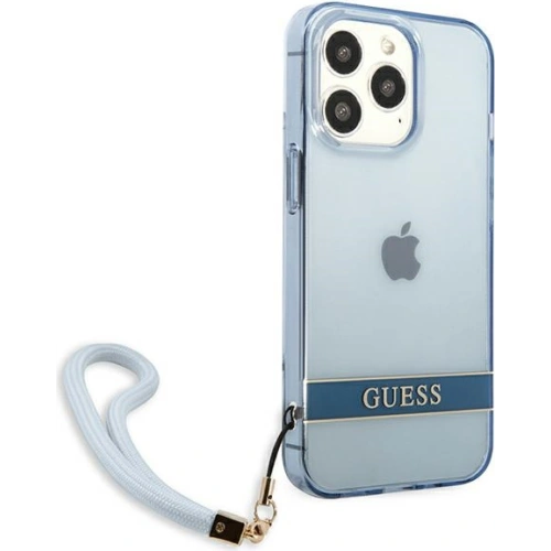 Etui Guess GUHCP13LHTSGSB Apple iPhone 13 Pro niebieski/blue hardcase Translucent Stap