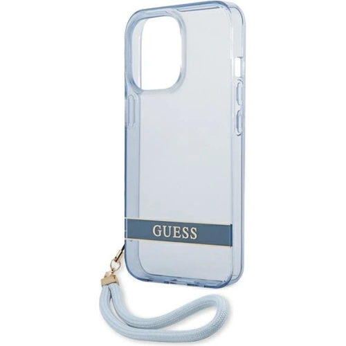 Etui Guess GUHCP13LHTSGSB Apple iPhone 13 Pro niebieski/blue hardcase Translucent Stap