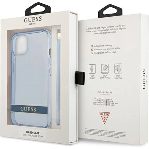 Etui Guess GUHCP13SHTSGSB Apple iPhone 13 mini niebieski/blue hardcase Translucent Stap
