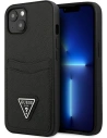 Hurtownia GSM - Etui Guess GUHCP13SPSATPK Apple iPhone 13 mini černý/black hardcase SaffianoTriangle Logo Cardslot - GUE1870BLK - {ean13} - Hurt