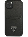 Hurtownia GSM - Etui Guess GUHCP13SPSATPK Apple iPhone 13 mini černý/black hardcase SaffianoTriangle Logo Cardslot - GUE1870BLK - {ean13} - Hurt