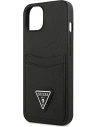 Wholesale Guess GUHCP13SPSATPK Apple iPhone 13 mini black hardcase SaffianoTriangle Logo Cardslot - GUE1870BLK - {ean13} - Hurt