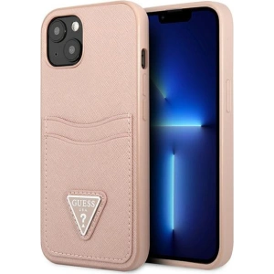 Hurtownia GSM - Etui Guess GUHCP13SPSATPP Apple iPhone 13 mini rózsaszín/pink keménytok SaffianoTriangle Logo Kártyatartó - GUE1871PNK - {ean13} - Hurt