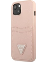 Hurtownia GSM - Etui Guess GUHCP13SPSATPP Apple iPhone 13 mini różowy/pink hardcase SaffianoTriangle Logo Cardslot - GUE1871PNK - {ean13} - Hurt