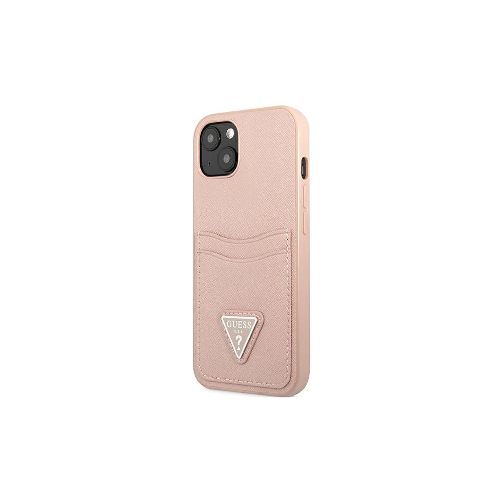 Hurtownia GSM - Hülle Guess GUHCP13SPSATPP Apple iPhone 13 mini rosa/pink Hardcase SaffianoTriangle Logo Kartenfach - GUE1871PNK - {ean13} - Hurt