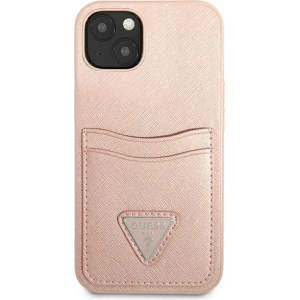 Hurtownia GSM - Etui Guess GUHCP13SPSATPP Apple iPhone 13 mini rózsaszín/pink keménytok SaffianoTriangle Logo Kártyatartó - GUE1871PNK - {ean13} - Hurt