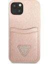Hurtownia GSM - Hülle Guess GUHCP13SPSATPP Apple iPhone 13 mini rosa/pink Hardcase SaffianoTriangle Logo Kartenfach - GUE1871PNK - {ean13} - Hurt