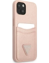 Hurtownia GSM - Etui Guess GUHCP13SPSATPP Apple iPhone 13 mini różowy/pink hardcase SaffianoTriangle Logo Cardslot - GUE1871PNK - {ean13} - Hurt