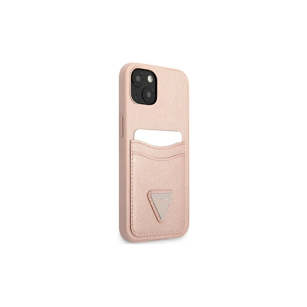 Hurtownia GSM - Hülle Guess GUHCP13SPSATPP Apple iPhone 13 mini rosa/pink Hardcase SaffianoTriangle Logo Kartenfach - GUE1871PNK - {ean13} - Hurt
