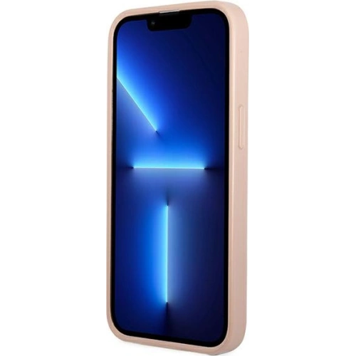 Etui Guess GUHCP13SPSATPP Apple iPhone 13 mini różowy/pink hardcase SaffianoTriangle Logo Cardslot