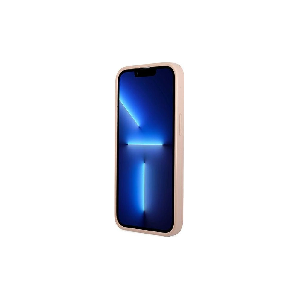 Hurtownia GSM - Etui Guess GUHCP13SPSATPP Apple iPhone 13 mini roz/roz hardcase SaffianoTriangle Logo Cardslot - GUE1871PNK - {ean13} - Hurt