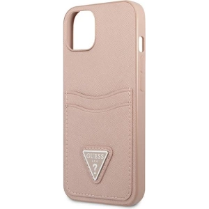 Hurtownia GSM - Etui Guess GUHCP13SPSATPP Apple iPhone 13 mini rózsaszín/pink keménytok SaffianoTriangle Logo Kártyatartó - GUE1871PNK - {ean13} - Hurt