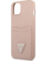 Hurtownia GSM - Hülle Guess GUHCP13SPSATPP Apple iPhone 13 mini rosa/pink Hardcase SaffianoTriangle Logo Kartenfach - GUE1871PNK - {ean13} - Hurt