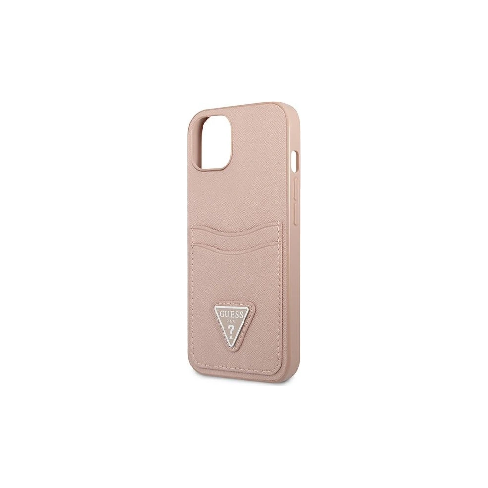 Hurtownia GSM - Hülle Guess GUHCP13SPSATPP Apple iPhone 13 mini rosa/pink Hardcase SaffianoTriangle Logo Kartenfach - GUE1871PNK - {ean13} - Hurt