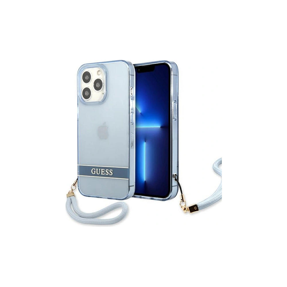 Hurtownia GSM - Etui Guess GUHCP13XHTSGSB Apple iPhone 13 Pro Max niebieski/blue hardcase Translucent Stap - GUE1873BLU - {ean13} - Hurt