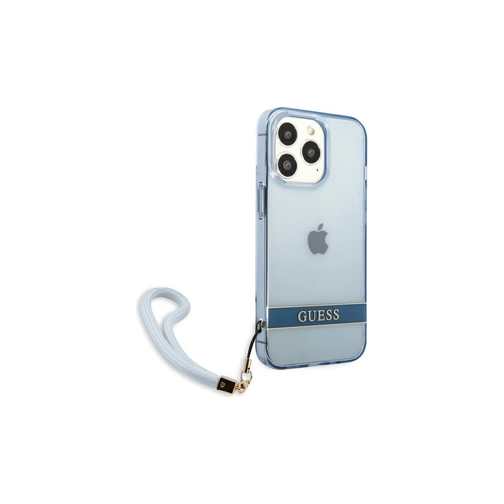 Hurtownia GSM - Etui Guess GUHCP13XHTSGSB Apple iPhone 13 Pro Max niebieski/blue hardcase Translucent Stap - GUE1873BLU - {ean13} - Hurt