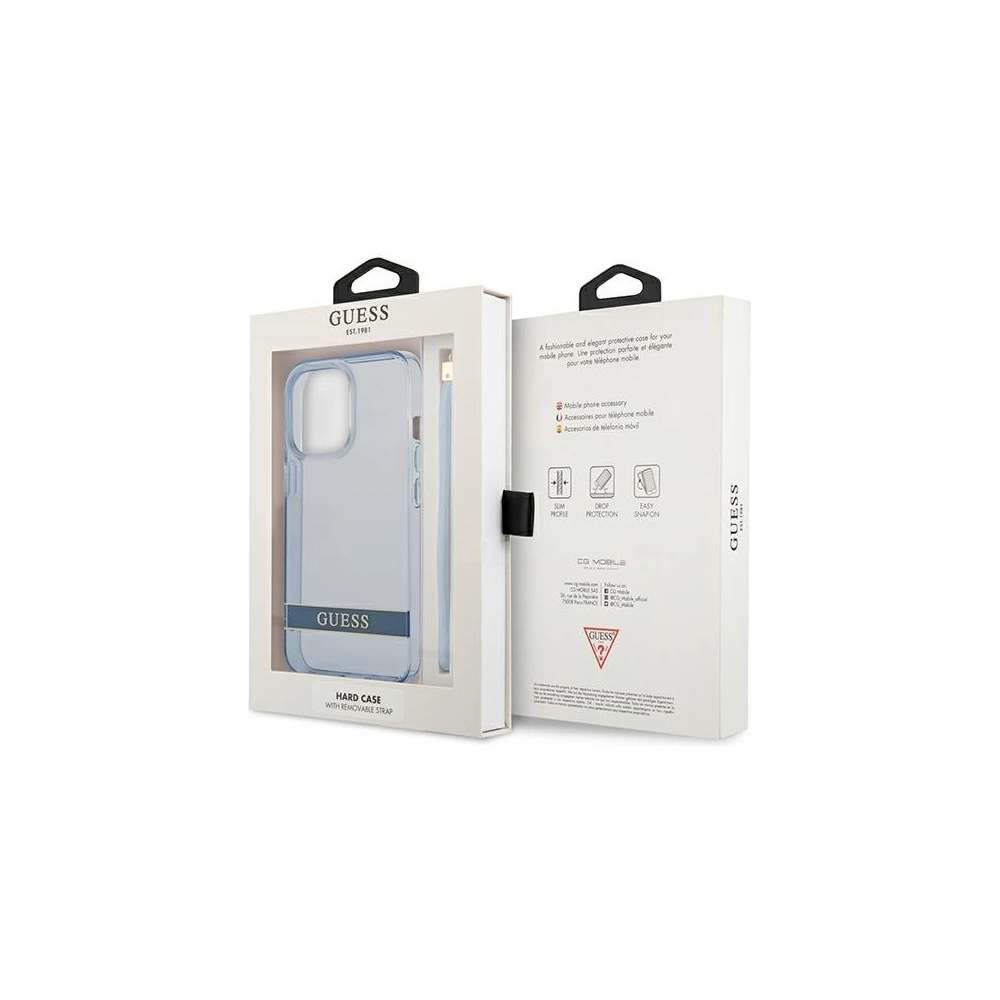 Hurtownia GSM - Etui Guess GUHCP13XHTSGSB Apple iPhone 13 Pro Max niebieski/blue hardcase Translucent Stap - GUE1873BLU - {ean13} - Hurt