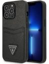 Etui Guess GUHCP13XPSATPK Apple iPhone 13 Pro Max czarny/black hardcase SaffianoTriangle Logo Cardslot