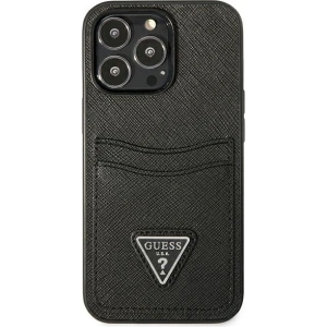 Hurtownia GSM - Etui Guess GUHCP13XPSATPK Apple iPhone 13 Pro Max czarny/black hardcase SaffianoTriangle Logo Cardslot - GUE1874BLK - {ean13} - Hurt