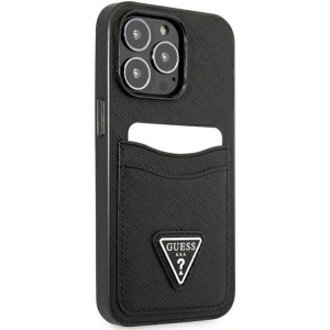 Hurtownia GSM - Etui Guess GUHCP13XPSATPK Apple iPhone 13 Pro Max czarny/black hardcase SaffianoTriangle Logo Cardslot - GUE1874BLK - {ean13} - Hurt