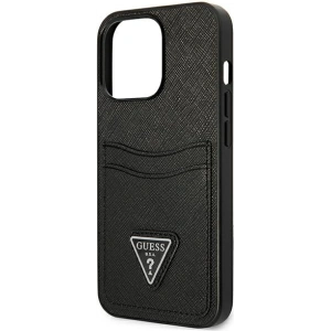 Hurtownia GSM - Etui Guess GUHCP13XPSATPK Apple iPhone 13 Pro Max czarny/black hardcase SaffianoTriangle Logo Cardslot - GUE1874BLK - {ean13} - Hurt