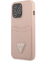Hurtownia GSM - Etui Guess GUHCP13XPSATPP Apple iPhone 13 Pro Max różowy/pink hardcase SaffianoTriangle Logo Cardslot - GUE1875PNK - {ean13} - Hurt