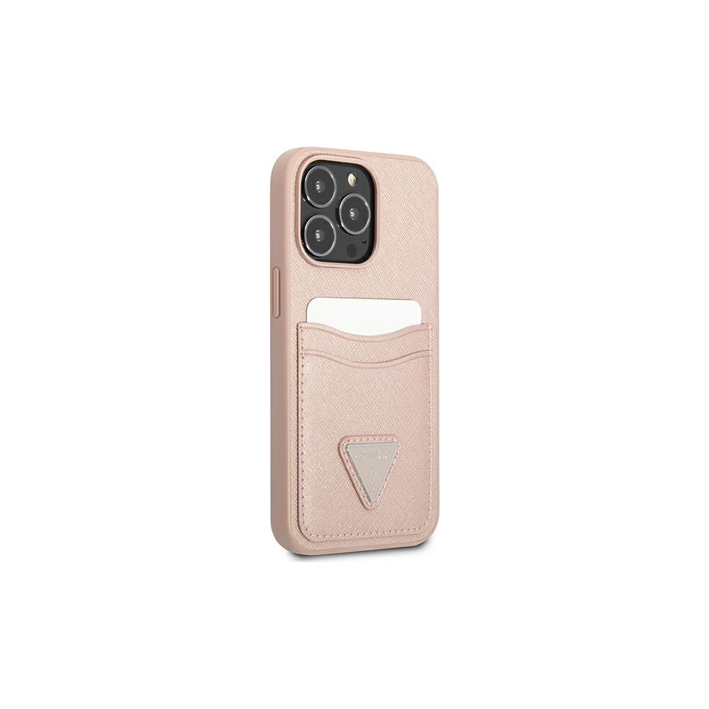 Hurtownia GSM - Etui Guess GUHCP13XPSATPP Apple iPhone 13 Pro Max różowy/pink hardcase SaffianoTriangle Logo Cardslot - GUE1875PNK - {ean13} - Hurt
