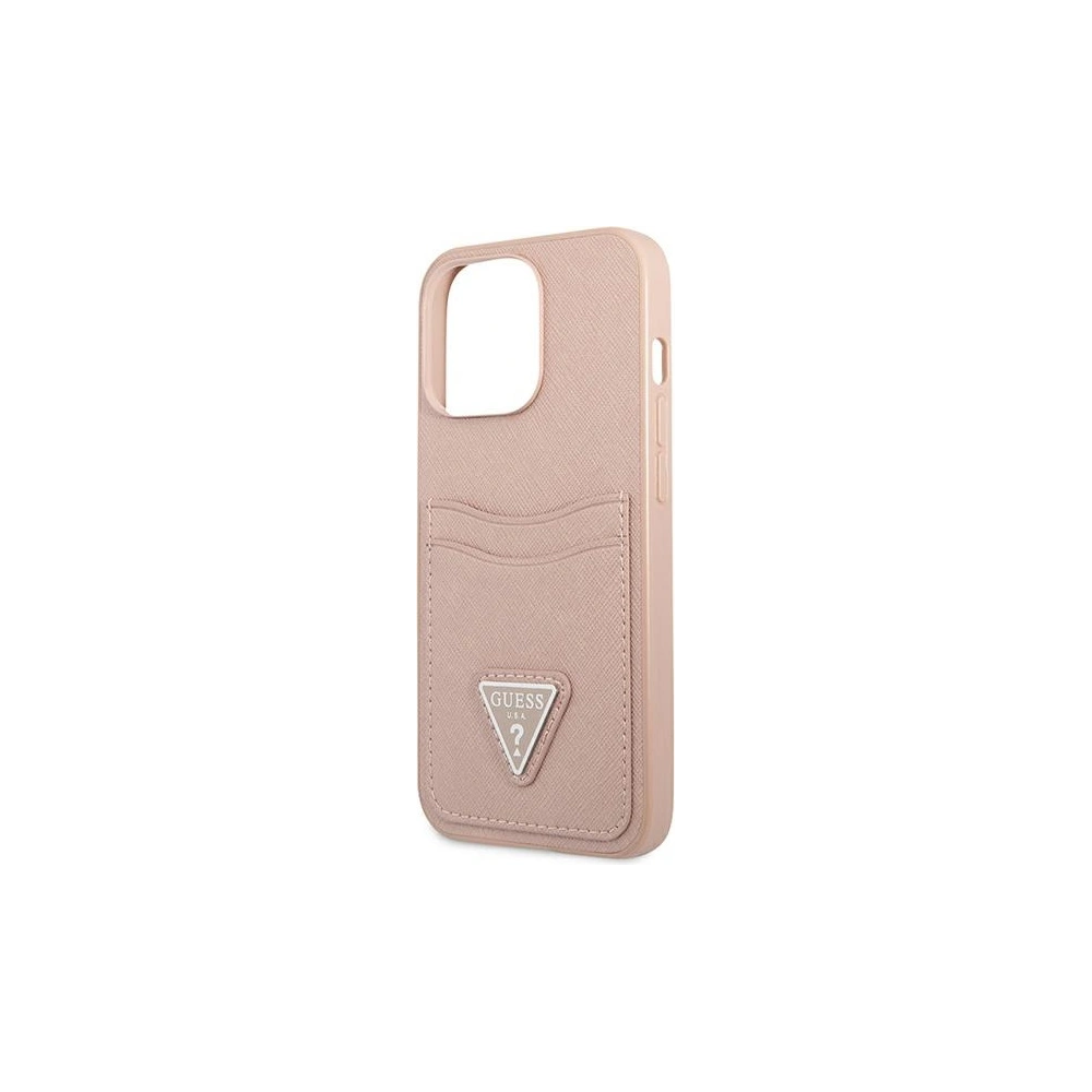Hurtownia GSM - Etui Guess GUHCP13XPSATPP Apple iPhone 13 Pro Max różowy/pink hardcase SaffianoTriangle Logo Cardslot - GUE1875PNK - {ean13} - Hurt