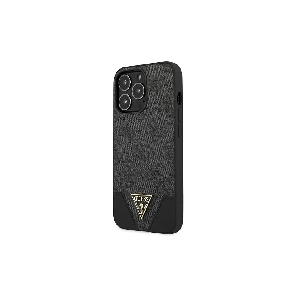 Wholesale Guess GUHCP13XPU4GHBK Apple iPhone 13 Pro Max grey hardcase 4G Triangle Collection - GUE1876GRY - {ean13} - Hurt