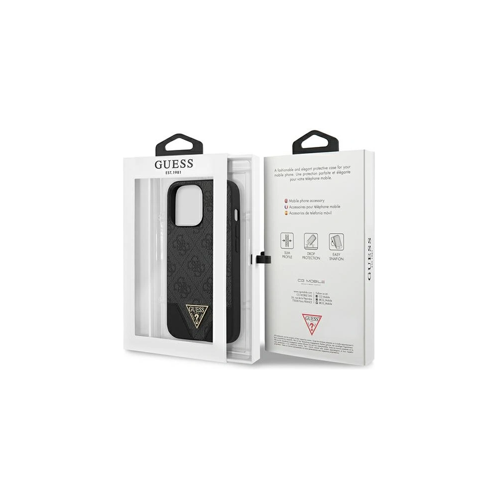 Hurtownia GSM - Etui Guess GUHCP13XPU4GHBK Apple iPhone 13 Pro Max szary/grey hardcase 4G Triangle Collection - GUE1876GRY - {ean13} - Hurt