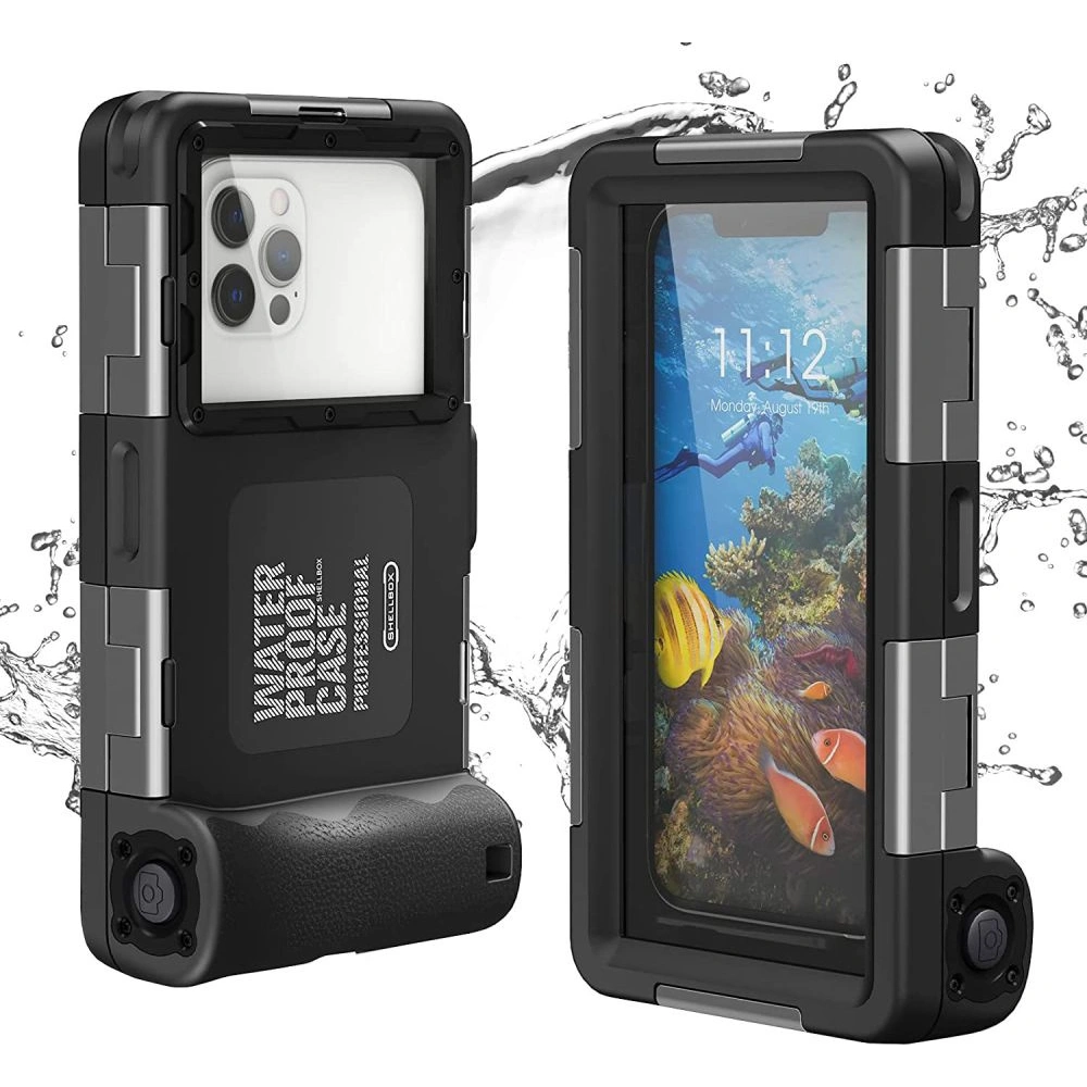 Hurtownia GSM - Univerzální vodotěsné pouzdro Tech-Protect IPX8 Univerzální potápěčské vodotěsné pouzdro černé - THP1223BLK - {ean13} - Hurt