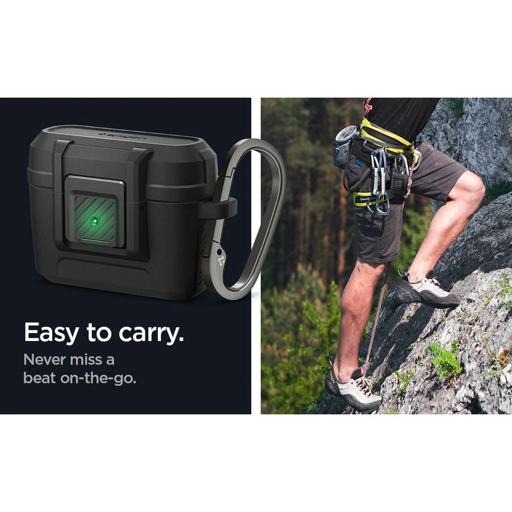 Hurtownia GSM - Etui Spigen Lock Fit Apple AirPods Pro 1 Matte Black - SPN2288BLK - {ean13} - Hurt