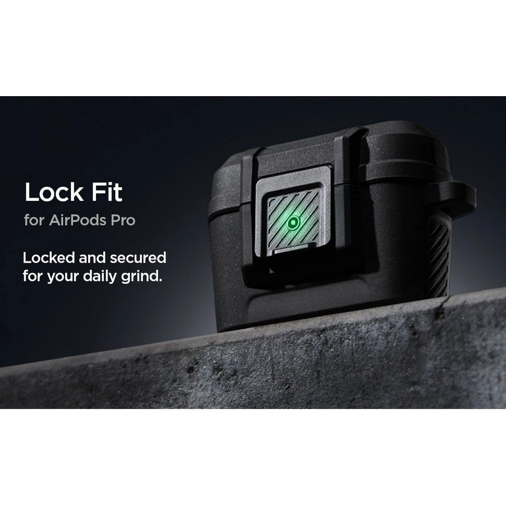 Hurtownia GSM - Etui Spigen Lock Fit Apple AirPods Pro 1 Matte Black - SPN2288BLK - {ean13} - Hurt
