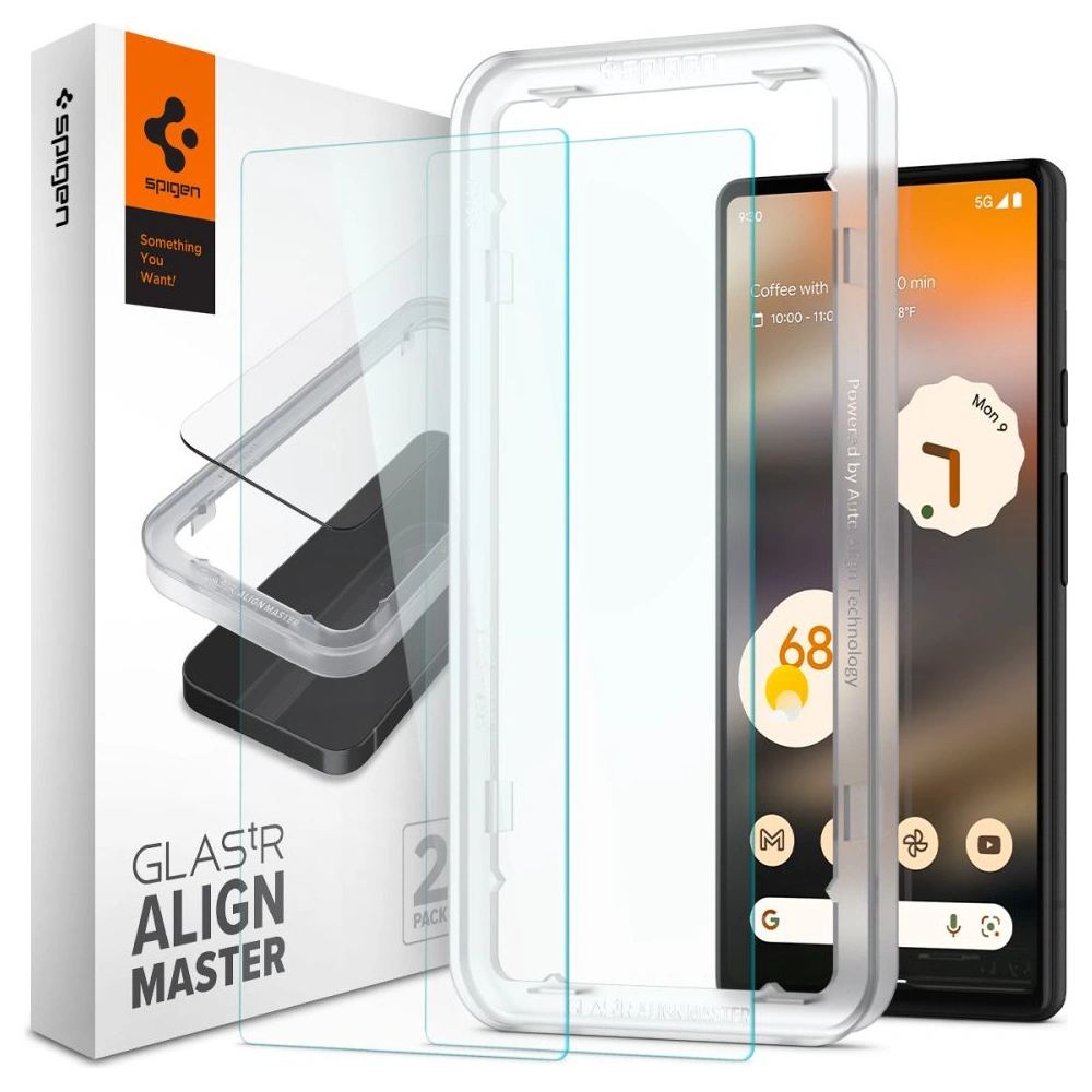Hurtownia GSM - Tvrzené sklo Spigen GLAS.tR Slim AlignMaster Google Pixel 6a [2 PACK] - SPN2290 - {ean13} - Hurt