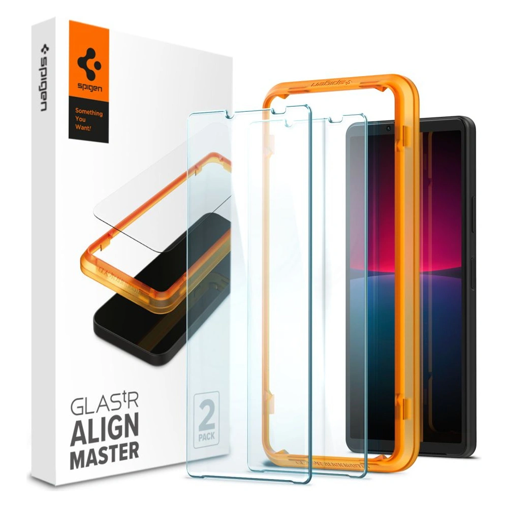 Hurtownia GSM - Tvrzené sklo Spigen GLAS.tR Slim AlignMaster Sony Xperia 10 IV [2 PACK] - SPN2291 - {ean13} - Hurt