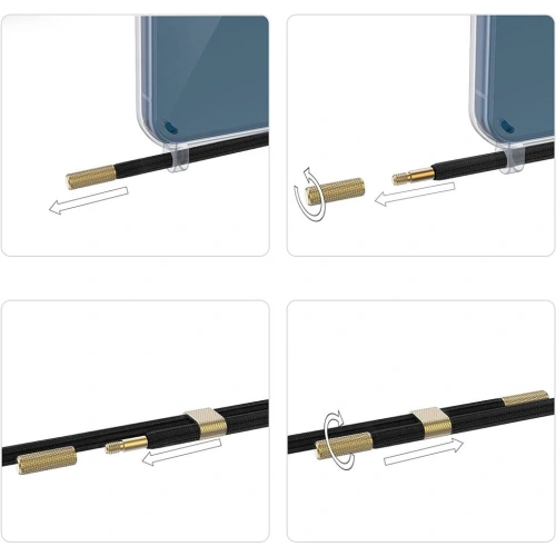 Etui Tech-Protect Flexair Chain Samsung Galaxy S22 Black & Pink