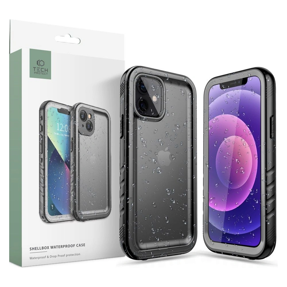 Hurtownia GSM - Vodotěsné pouzdro Tech-Protect Shellbox IP68 Apple iPhone 12/12 Pro černé - THP1228BLK - {ean13} - Hurt