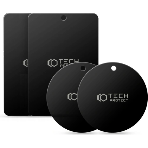 Blaszki do uchwytu magnetycznego Tech-Protect Metalplate Magnetic Car Mount Black [4 PACK]