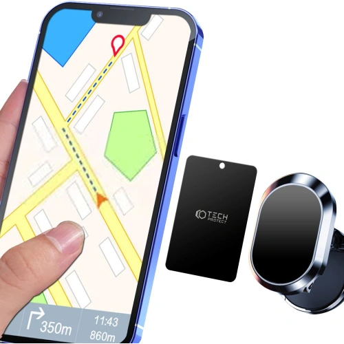 Blaszki do uchwytu magnetycznego Tech-Protect Metalplate Magnetic Car Mount Black [4 PACK]