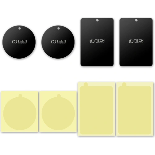 Blaszki do uchwytu magnetycznego Tech-Protect Metalplate Magnetic Car Mount Black [4 PACK]