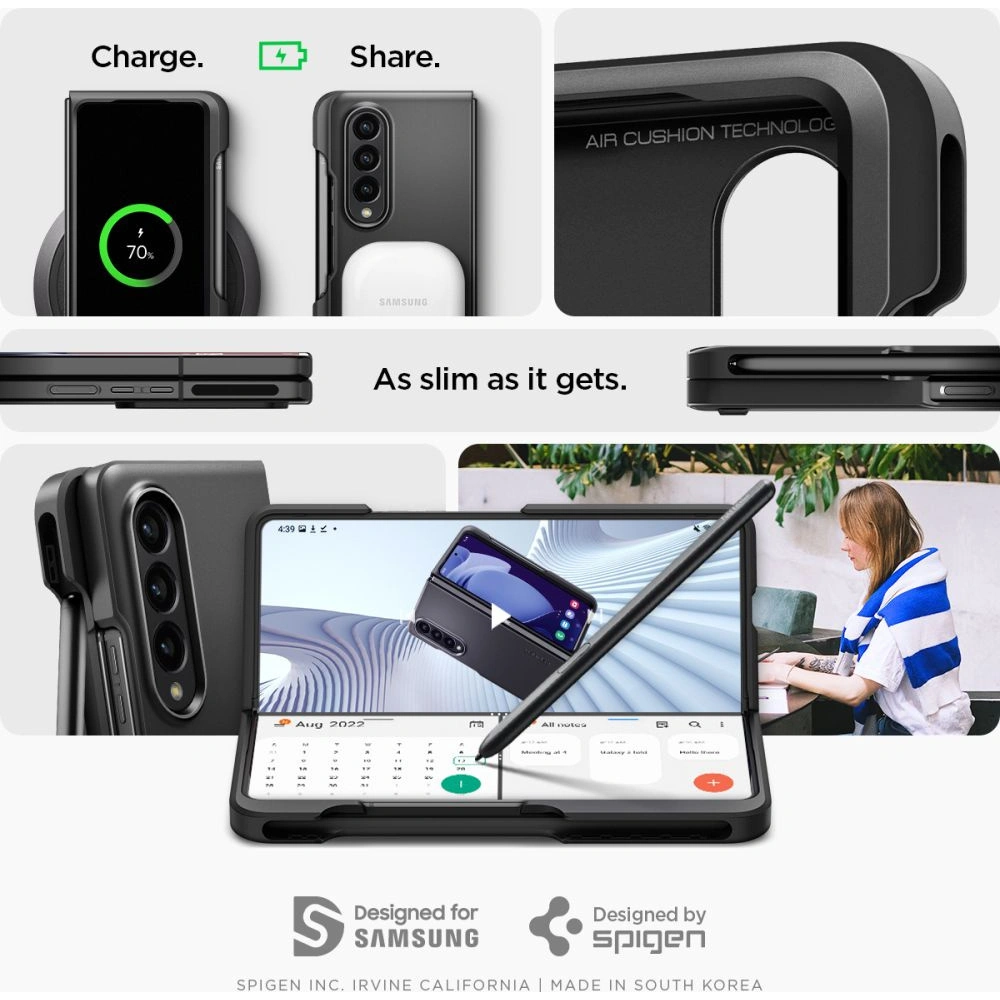 Hurtownia GSM - Etui Spigen Thin Fit Pen Samsung Galaxy Z Fold 4 Černá - SPN2292BLK - {ean13} - Hurt