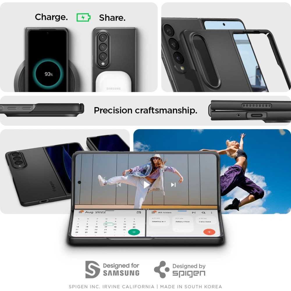 Hurtownia GSM - Etui Spigen Airskin Samsung Galaxy Z Fold 4 černé - SPN2293BLK - {ean13} - Hurt