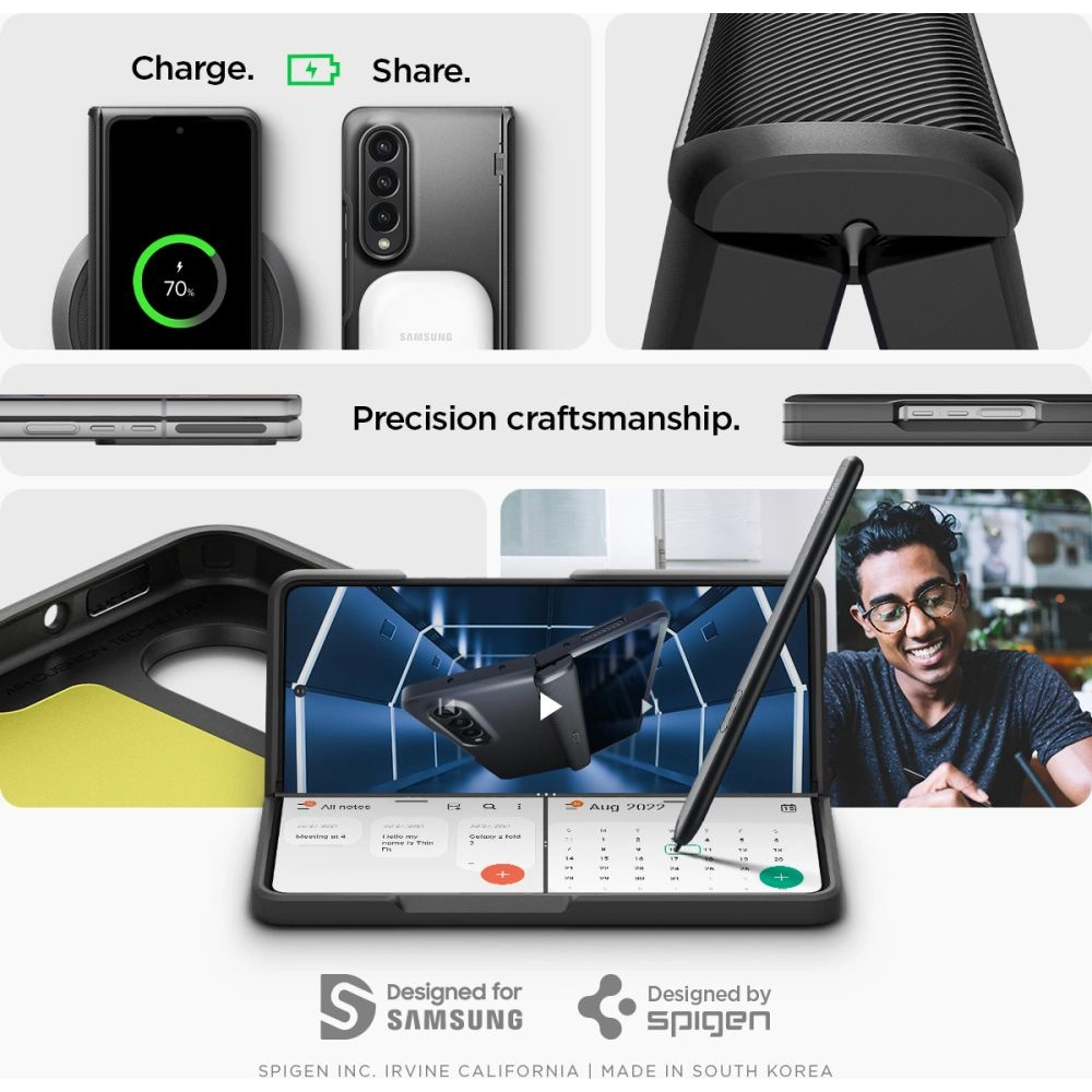 Hurtownia GSM - Etui Spigen Slim Armor Pro Samsung Galaxy Z Fold 4 Černé - SPN2294BLK - {ean13} - Hurt
